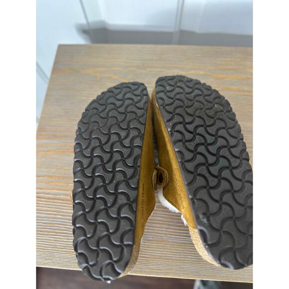 Birkenstock Clogs Size 37 Boston Slip On Suede Shearling Comfort Shoes - Picture 10 of 10
